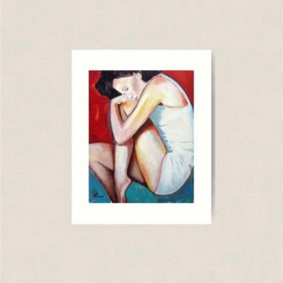 HEARTACHE 8x10 Giclee Fine Art Print Impressionist Woman Expressive Portrait - Picture 3 of 4